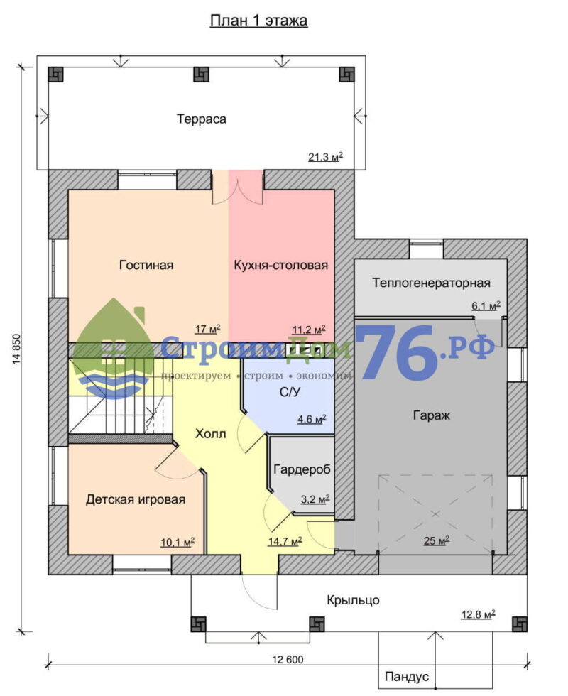 План 1 этажа - Проект СД-67