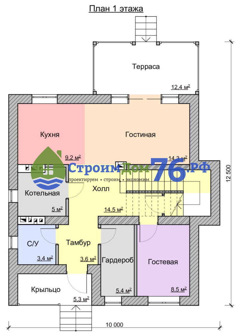 План 1 этажа - Проект СД-78