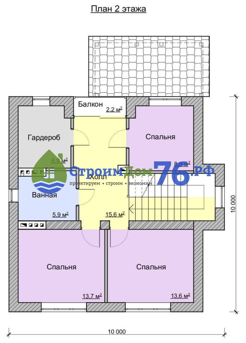 План 2 этажа - Проект СД-78