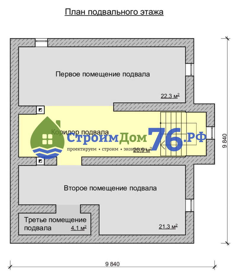 План подвального этажа - Проект СД-78