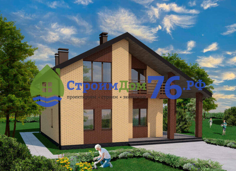 Грамотно разработанный проект двухэтажного дома из газобетона в Ярославле
