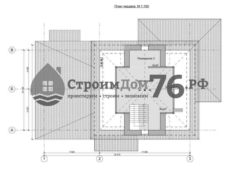 Проект трёхэтажного дома СД-87 - 3 ЭТАЖ