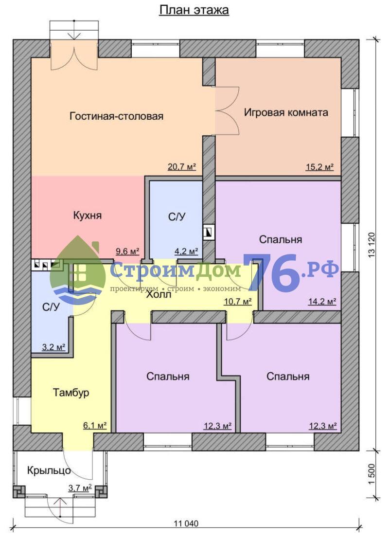 Проект дома СД-91 в Ярославле - План этажа